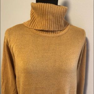 Turtle neck sweater .